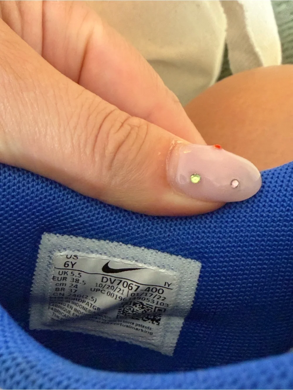 Nike Women's Low-Top Sneakers - White and Royal Blue